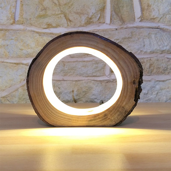 Real Wood Log Lamp