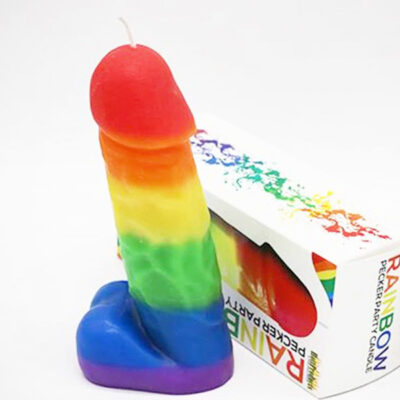 Rainbow D*ck Candle