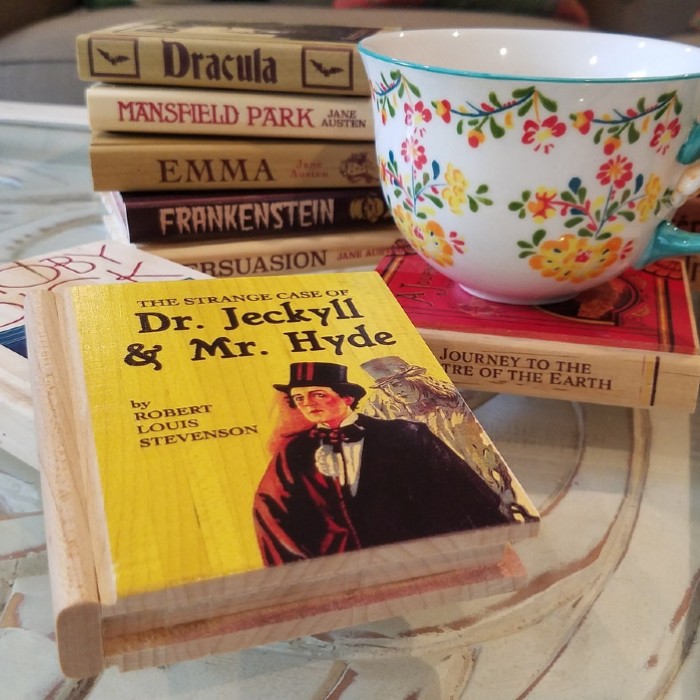 Classic Books Wooden Coasters