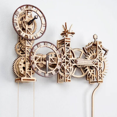 Wooden City Steampunk Wall Clock DIY Kit