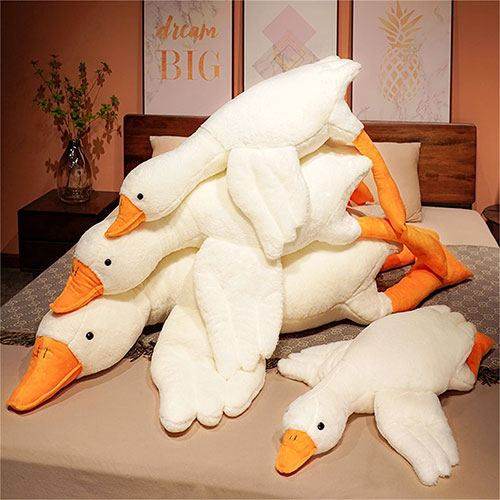 Huge Fluffy Duck Plush Toy