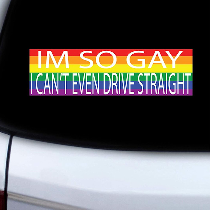 Im SO Gay I Can't Even Drive Straight Sticker