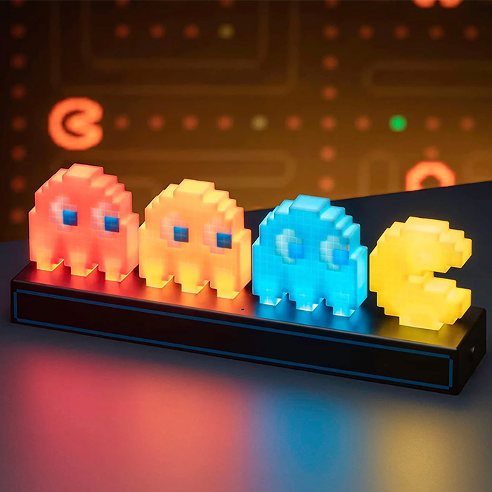 Retro Pac-Man with Ghosts light