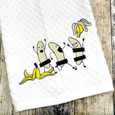 Streaking Bananas Kitchen Towel