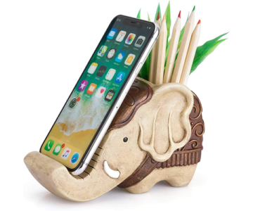 Elephant Pencil Holder with Phone Stand