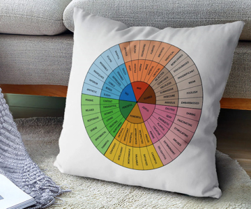 Feelings Wheel Pillow for Mental Health