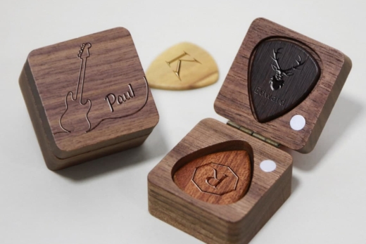 Personalized Wooden Guitar Pick Holder